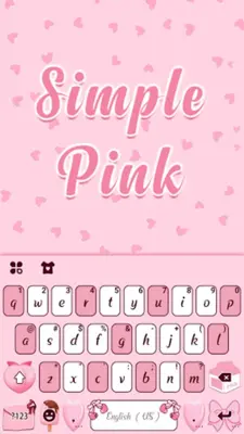 Simple Pink SMS Keyboard Backg android App screenshot 0