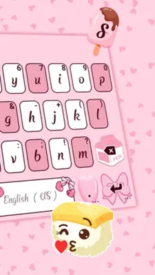 Simple Pink SMS Keyboard Backg android App screenshot 2