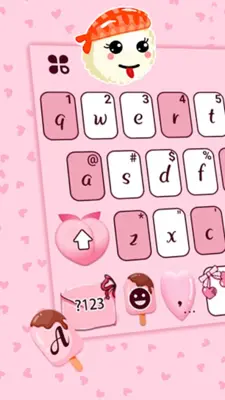 Simple Pink SMS Keyboard Backg android App screenshot 3