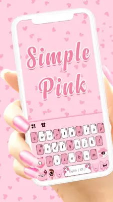 Simple Pink SMS Keyboard Backg android App screenshot 4